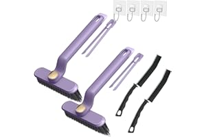 DONGTATA Cepillo de Limpieza Giratorio multifunción para hendiduras Cepillo de Limpieza Giratorio multifunción Cepillo de Limpieza de hendiduras de 360° con cepillos y Ganchos