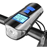Bisiklet Lcd Hız G&ouml;sterge Km Ekranı Su Ge&ccedil;irmez Şarjlı Led Işık 4 Mod Işık Korna 6 Mod Ses 3 In 1