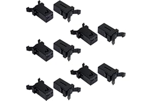 Young Wolf 10 x Touch Top Deckel Mülleimer Verriegelung Verriegelung Kunststoff Ersatz Ersatz Kompatibel mit Brabantia von 3 bis 50 Liter Touch Deckel Mülleimer Auto Sonnenbrillenhalter Set (Schwarz)