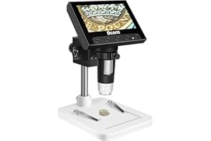 Dcorn 4.3'' LCD Digital Microscope, Coin Microscope 50X-1000X Magnification Video Handheld Microscope for Coin Observation/PCB Soldering, Windows Compatible