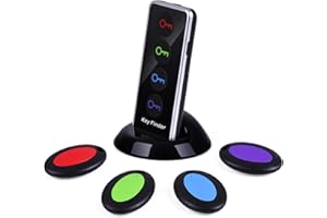 Key Finder, Item Tracker with LED Flashlight Function, Chlovoe Wireless Remote Control RF Key Finder Locator Phone Pet Wallet TV Remote Tracker