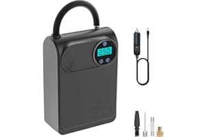 C-NUTS HEALTH Tyre inflator,Tyre inflator air compressor,12V/150 PSI, Preset Tyre Pressure & Auto Shutoff, car tyre pump,car tyre inflator,Motorbike,Bicycle,Inflatable ball/Bed/Boat,Other Inflatables…