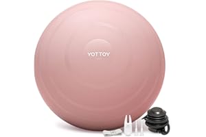 YOTTOY Anti-Burst Exercise Ball for Working Out, Yoga Ball for Pregnancy,Extra Thick Workout Ball for Physical Therapy,Stability Ball for Ball Chair Fitness with Pump