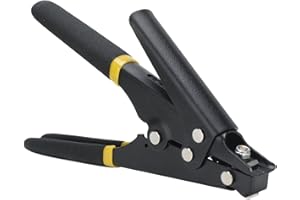 ZUNATE Pistolet à Attache de Câble, Pince Serrant avec Tension Réglable pour Fixer et Couper Les Liens en Nylon, Travaux électriques, Construction de Bâtiments (Le Noir)
