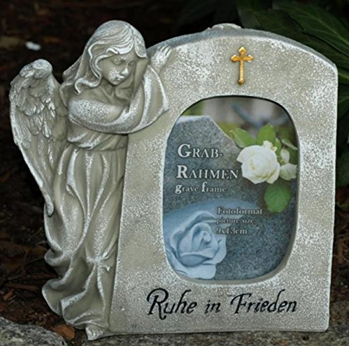 Grabschmuck Grabengel stehend an Deko Grabstein. Höhe 21cm