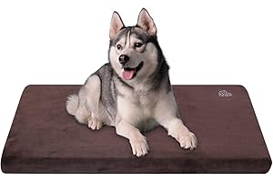 VANKEAN Cuscino per Cani Taglia Grande, Cuccia Cane con Guaina Rimovibile Sfoderabile, Reversibile Lettino per Cani, Cuscino Tappetino Impermeabile, caffè/grigio