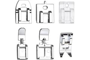 HYXODJY 6 Piezas Prensatelas Maquina Coser, Prensatelas de Cremallera Universal Prensatelas para Cremalleras Invisibles Prensatelas Universales para Máquinas de Coser Domésticas