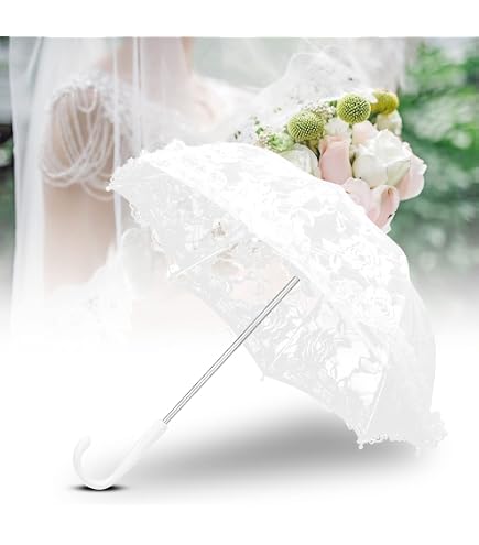 Ombrello di Carta, Colore Bianco Carta Decorativa Ombrello Parasole Matrimonio Festa Nuziale Decorazione Foto Cosplay Prop per La Decorazione Della Pittura a Mano Fai Da Te(Diameter 60cm