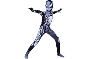 HEARTSKING kids Hero Spider Costume, 3D Print Spider Jumpsuit, Bodysuit Costume with Mask, Halloween Cosplay Masquerade Costumes, Party Fancy Dress Jumpsuit