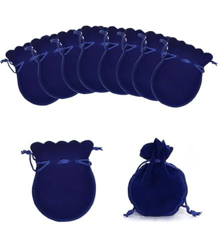 Lot De 12 Sacs à Bijoux En Velours, Petits Sacs En Tissu Avec Cordon De Serrage, Sacs Cadeaux En Velours, à Remplir, Pour Bijoux, Mariage, Noël, Anniversaire, Fête, 7 X 9 Cm
