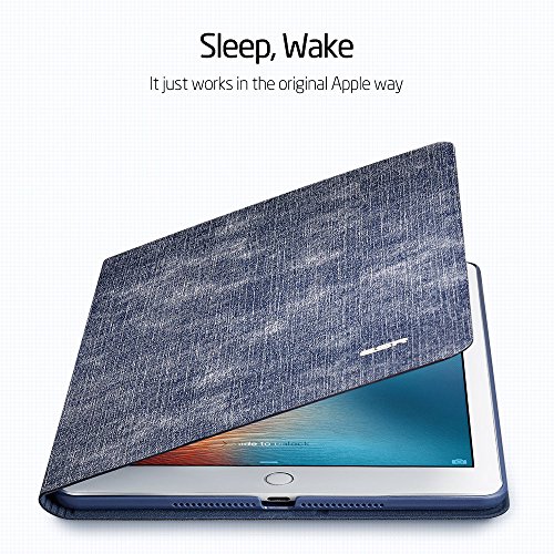 iPad Air 2 Hülle, ESR® Auto aufwachen / Schlaf Funktion und Einstellbarem Blickwinkel Funktion Schutzhülle für iPad Air 2/iPad 6 (Cowboy) - 4