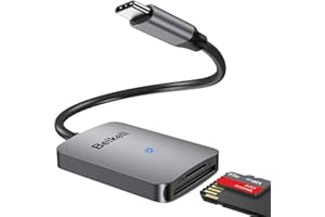 Beikell USB 3.0 SD Kartenleser, Highspeed auf Speicherkartenleser OTG Adapter Kartenlesegerät mit Parallelem Zugriff auf 2 Slots - Unterstützt SD/Micro SD/TF/SDHC/SDXC/MMC