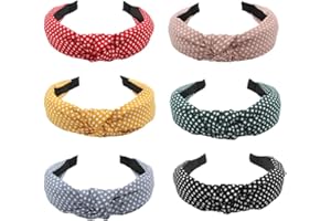 ‎AIZIYIN Haarbänder für Damen, breite Vintage-Haarbänder, Kopf-Turbane, Damen-Haarbandana, gedrehter Knoten, elastische Stirnbänder für den täglichen Gebrauch, Yoga, Sport