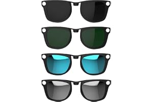 RCstyle HiBloks 4 st polariserade klipp för Ray-Ban Meta Wayfarer & Gen 2, Svart+grön+silver+blå, Standard 50-22, Matte