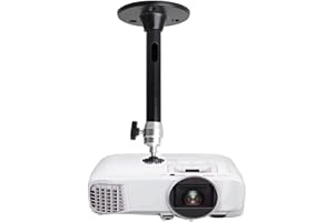 YiePhiot Mini Beamer Projektor Halterung Wall Ceiling Mount Kompatibel mit QKK,DR.J Upgrade,DBPOWER,Anker,VANKYO,AAXA Technologies, PVO,Artlii,LoongSon,APEMAN und meisten (175mm, Schwarz)