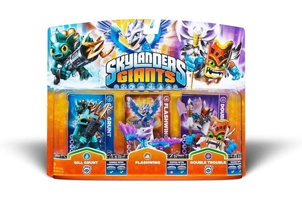 Figurines Skylanders : Giants - Gill Grunt + Flashwing + Double Trouble