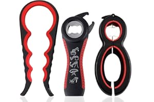BOBOZHONG Ouvre-bouteille,ouvre-bocal 3 pièces,ouvre-boîte multifonction 4 en 1 et 5 en 1 et 6 en 1, ouvre-boîte multifonction pour les enfants, les personnes âgées et les personnes souffrant d'arthrite