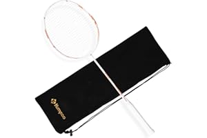 KUMPOO Badminton Racket Professional | Carbon Fiber Badminton Racket Set with Grip&Bag Pro Badminton Racquet Lightweight for Beginner, Intermediate Players Outdoor Games