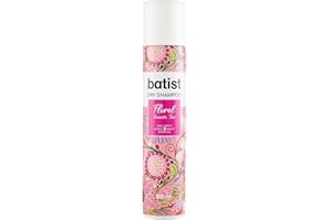Batist Shampoo Secco Floral, Shampoo a secco con profumo di bouquet di tiaré e gelsomino, Shampoo secco profumato per acconciature e messe in piega, per tutti i tipi di capelli, 200 ml, Made in Italy