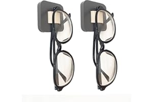 FINDAMAZE Sunglasses Organizer Wood Sunglasses Storage Wall Mounted Eyeglasses Holder/Sunglasses Stand Eyewear Display for Men or Women (2pcs-Grey-Short-Sunglass Holder)