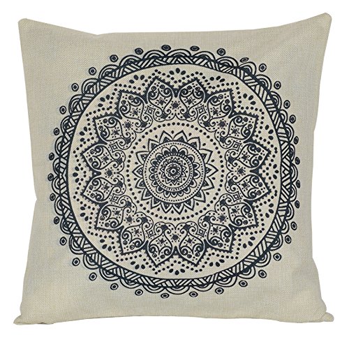 Blumen Kissen Abdeckung Kissenbezug Baumwolle Leinen Sofa Dekor , 43 x 43cm (2#)