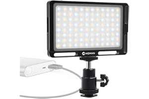 Antorcha Led, Moman ML3-D Foco Fotografia 3000K~ 6500K TLCI/CRI 96+ Iluminación Reflex Portátil 147g Cable Tipo C incluido Compatible para Sony Canon Nikon DSLR, Antorcha-LED-Luz-Cámara-Foco