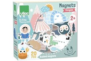 Vilac- Magnets Iceland Michelle Carlslund Biciclette e Skateboard per Dita, Multicolore, 8547
