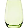 Stölzle Lausitz Elements Glass in green, 465 ml, set of 6, dishwasher proof, colored drinking glasses, idea