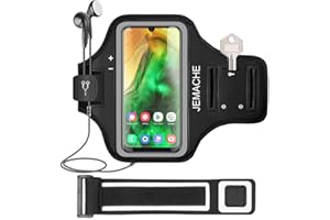 Galaxy A52 A51 A50 Armband, JEMACHE Gym Sport Running Workouts Armbänder für Samsung Galaxy A52 A50 A51 (Schwarz)