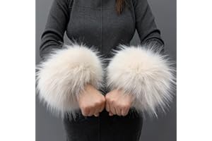 Katutude Polsino Polso in Pelliccia, Inverno Pelliccia Sintetica con Polsino Sintetica più Caldi Polsini da Stivale, Morbido Polsini Finta Pelliccia Volpe Finta per Peluche Accessorio Abbigliamento