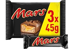 Mars Barrita de Chocolate con Leche, crema de turrón y caramelo, 3 x 45g