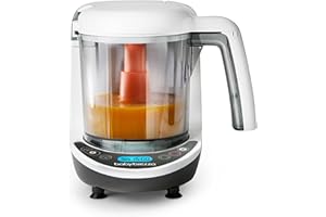 Baby Brezza One Step 3 in 1 Baby Food Maker | One Step Steamer, Blender & Processor | Includes 3 Reusable Food Pouches