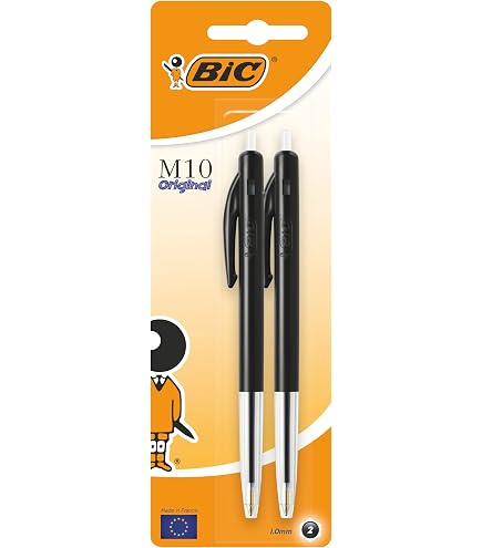 BIC M10 Clic: Penne A Sfera Blu, Punta Media 1mm, Confezione Da 3, Inchiostro Visibile - 3