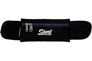 ALEXANDER MILANO - Riñonera Deportiva Hombre de Neopreno cinturón Running Mujer Impermeable Unisex Correa Ajustable Elasticas para iPhone 13/12/Pro/ProMax/XR/XS/X/8 Samsung S20/10/S9/S8 (Azul)