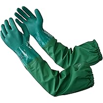 LANON Guanti Di Sicurezza In PVC, Riutilizzabili, Resistenti A Sostanze Chimiche, Olio E Abrasioni, Certificati CE, Taglia L/9, Fodera In Cotone - 3