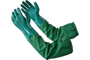 PACIFIC PPE PACIFIC 66cm Wiederverwendbare Lange Teichhandschuhe, Abflussreinigungshandschuhe mit Vollem Arm, Heavy-Duty, Maschinen, Industrie, L