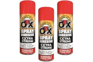 ELITO HOME & GARDEN Carpet Adhesive Glue Spray Leather Foam Card Art Craft Fabric Strong Heavy Duty (Pack Of 3 3037)