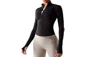 CALIYO Laufjacke Damen, Sportjacke ReißVerschluss Sport Jacke Damen Fitness Kuschelig und Weich Oberteil Langarm Shirt Gym Yoga Tops