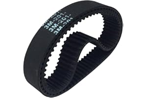 GEEYU ZHaonan-Cinghia di distribuzione HTD3M Timing Belt Ploth, Lunghezza 186/189/195/198 / 201/20/2012/213/216/225/228/225 / 225/225 / 240/225/225/240/225/228/240 mm, Lidera 6/10 / 15mm, Gomma HTD3M