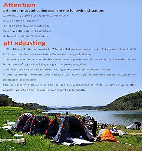 DIKETE® Digital LCD pH Messgerät pH Wert Wasser Messgerät Messer Tester Meter Prüfer mit 0.1, 0-14 für Schwimmbad, Pool, Landwirtschaft, Hobby, Profi-Gärtner, Orchideenzüchter , Aquarium ,Water Wasser Labor - 7
