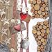 Produktbild 20 Servietten Cottage Love – Winterliebe / Weihnachten / Herz / Holz 33x33cm