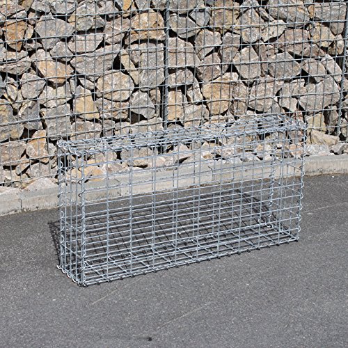 Gabione Größe wählbar Steingabionen Steinkorb Gabionen Wand Drahtkorb Mauer 20 cm tief 5×10 (1 Stück 100x50x20 cm) - 4