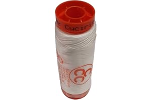 CUCIRINI Filo Bianco da Cucire 100% Cotone n. 50 300 Yds Mez Tre Cerchi