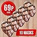 Price comparison product image 10 PACK - DIY PERSONALISED FACE MASKS - CUSTOM FACE MASKS - SELF ASSEMBLY KIT
