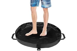 Pluzluce Surfing Wetsuit Changing Mat, Waterproof Surf Beach Pad Carry Dry Bag with Handles and Adjustable Shoulder Straps for Water Sports, Diving, Kayaking, Boating or Camping