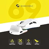 GAMEAGLE Tracker Pro RGB Kablosuz 2.4Ghz Bluetooth Kablolu Dock Şarj İstasyonlu 69gr 1KHz 12000DPI Oyuncu Mouse (beyaz)