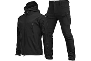 Rvuem Camouflage Military Uniform - Men's Tactical Jacket and Pant, Waterproof Army Combat Suit Sets, Waterproof Camo Uniform