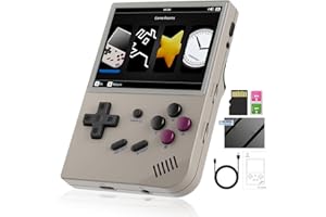 WHATSKO RG35XX 2024 Console de Jeux Portable,Console Rétro RG35XX+ avec Système Linux avec Carte TF 64G et 5500 Jeux,écran IPS 3,5 pouces,Supporte Les Manettes Filaires 2.4G Sans Fil et La Sortie HD TV