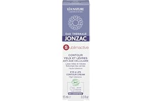 Eau Thermale Jonzac | Contour Yeux et Lèvres Anti-âge cellulaire - Sublimactive | Lisse Rides & Ridules | Estompe les cernes | Corrige les signes de vieillissement | 99% d’origine naturelle | 15 ml