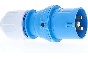 as - Schwabe - CEE Stecker - Camping Stecker - 230 V, 16 A, 3-polig - Outdoorstecker - IP44 fremdkörper- und spritzwassergeschützt - zur Verwendung im Außenbereich geeignet - blau, 60470